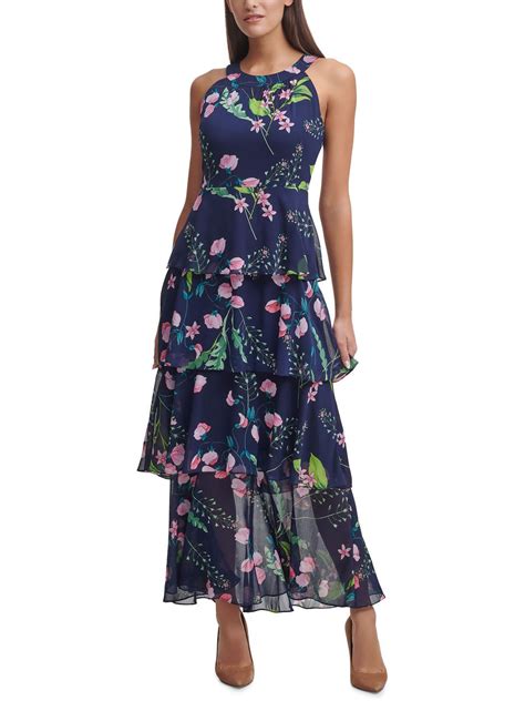 floral detailed oxford tommy hilfiger|Women's Tommy Hilfiger Floral Tiered Maxi Dress .